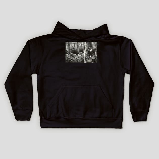 Hide and Seek Kids Hoodie by mikeskki